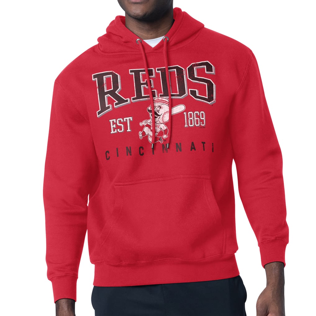  Cincinnati Reds Starter Distressed Fleece Pullover Hoodie - Red